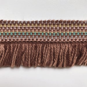 Copper high quality decorative brush fringe trim by the yard for upholstery pillows drapery crafts costumes and home decor projects elegant