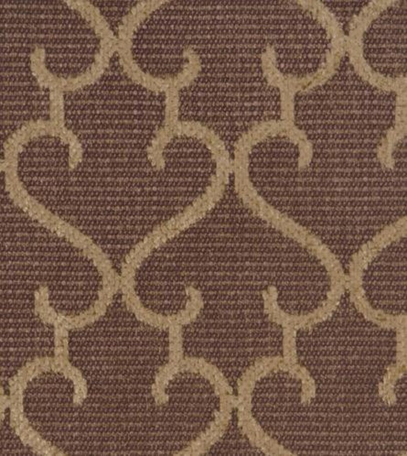 Brown Beige Patterned Upholstery Fabric