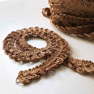 Brown high quality decorative loop trim by the yard for pillows drapery costumes crafts and home decor projects elegant durable versatile
