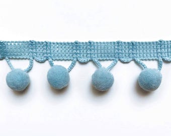 Light Blue High Quality Decorative Ball Trim by the yard