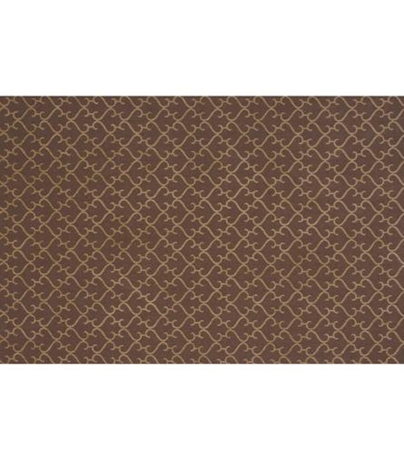 Brown Beige Patterned Upholstery Fabric