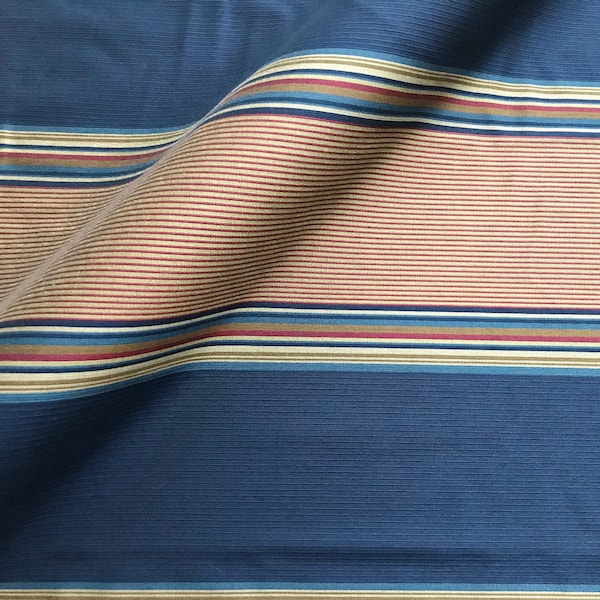 Navy Blue and Gold Upholstery Fabric Etsy