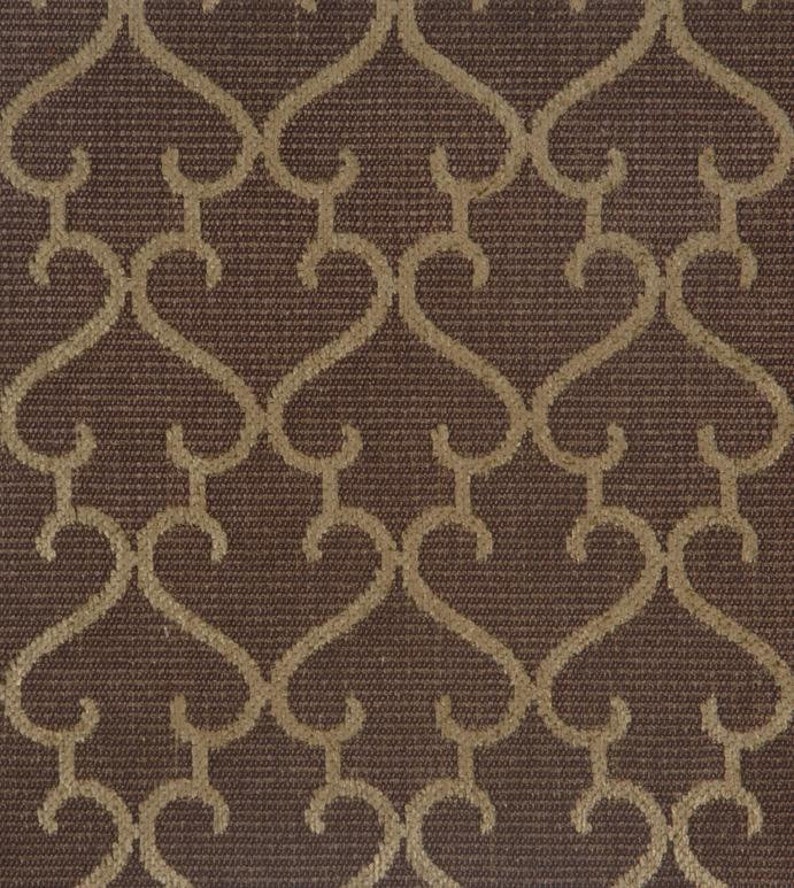 Brown Beige Patterned Upholstery Fabric