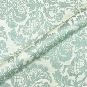 Upholstery Fabric Luxurious Durable Mint Opulent Damask Jacquard 54 Inch for Sofas Chairs Home Decor DIY Upholstery Cushion Drapery Projects