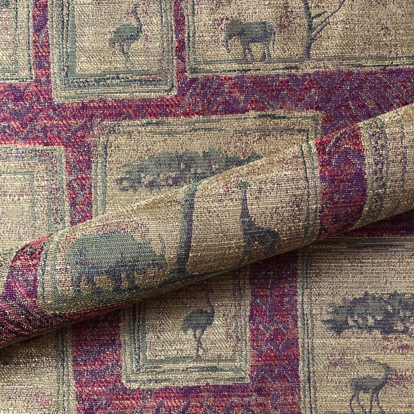 Royal Kingdom African Landscape Woven Upholstery Fabric 54"