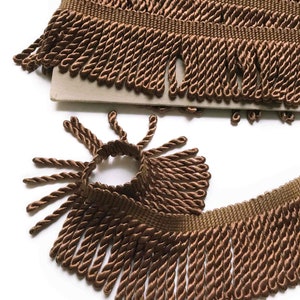 Mocha High Quality Decorative Bullion Fringe Trim by the yard