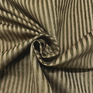 Mocha Textured Striped Upholstery Fabric 54"