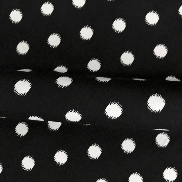 Black White Polkadot Luxury Upholstery Fabric