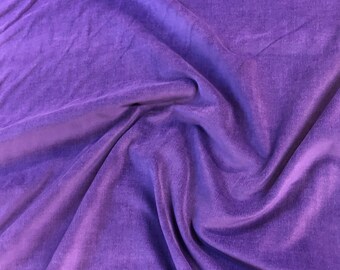 Upholstery fabric purple luxe solid velveteen material for sofas chairs cushions drapery and home decor projects 44 inches wide soft stylish