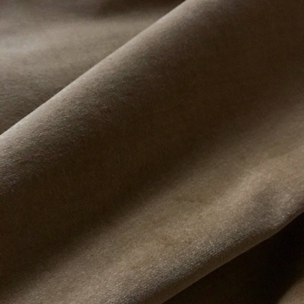 Luxe Beige Velvet Luxury Upholstery Fabric - 44"