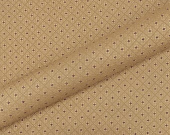 Tela de tapicería suave, elegante y duradera de chenilla color beige con estampado de rombos. Material ideal para sofás, sillas y proyectos de decoración del hogar. 54 pulgadas.