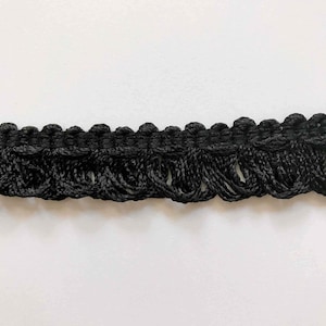 Black High Quality Decorative Loop Trim by the yard