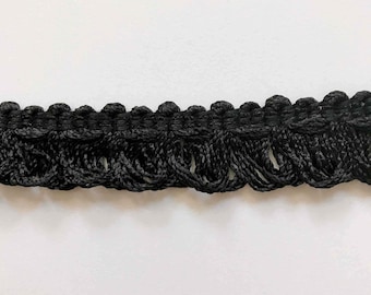 Black High Quality Decorative Loop Trim by the yard