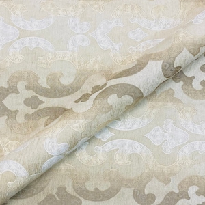 Ivory Traditional Jacquard Upholstery Fabric 54