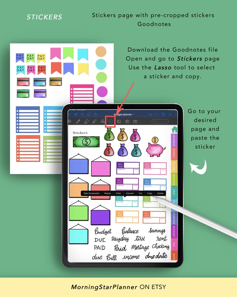 Digital Budget Planner Digital Finance Planner Ipad Planner Etsy Canada