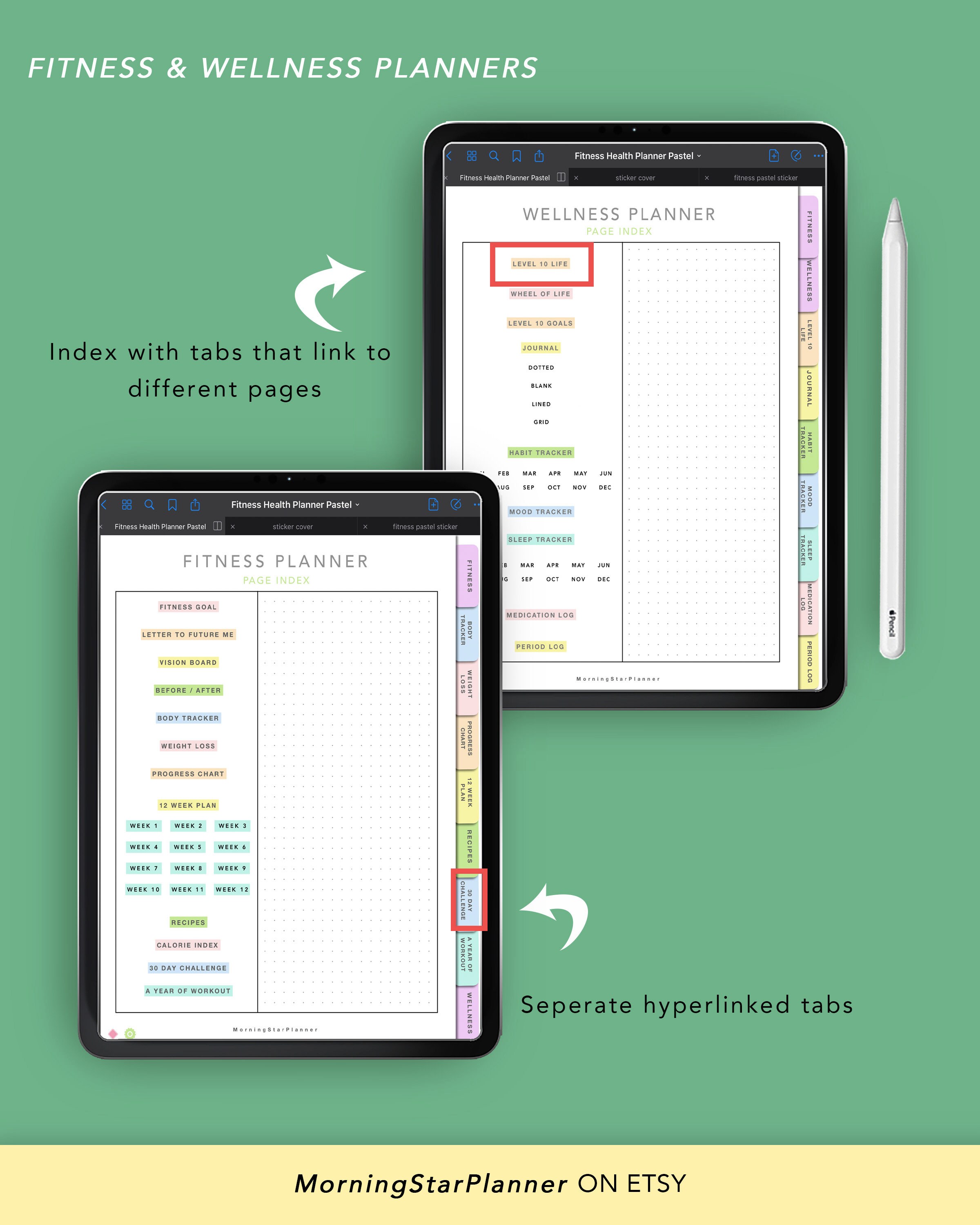 Digital Health Fitness Planner | Wellness Planner | Weight Loss | Body ...