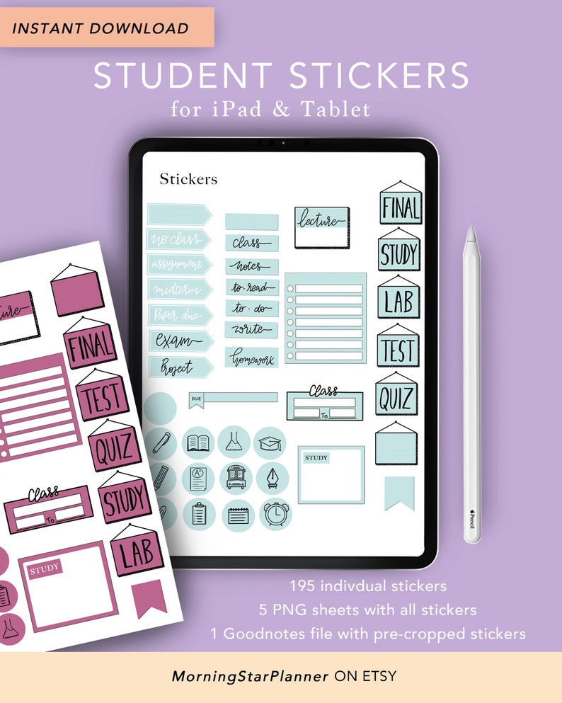 Digital Stickers Goodnotes Journal Planner Digital Planner