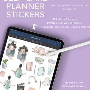 Buy Self Care Digital Stickers for Goodnotes - iPad & Tablet Planner ...