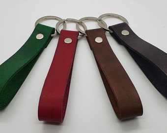 Schlüsselanhänger aus Leder (ein- oder beidseitig personalisierbar)