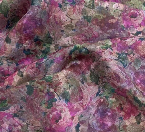 Print ramie fabric by the yard