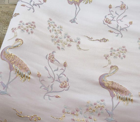 Crane Jacquard brocade fabric by the yard