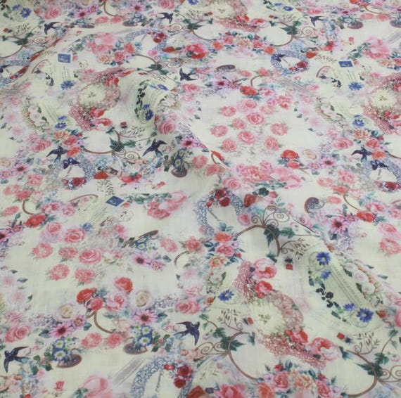 Print ramie fabric by the yard