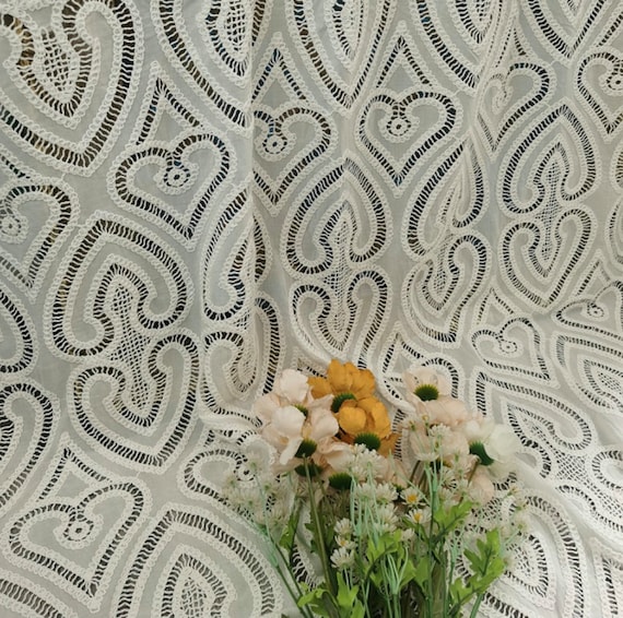 Corded Embroidery fabric By the yard