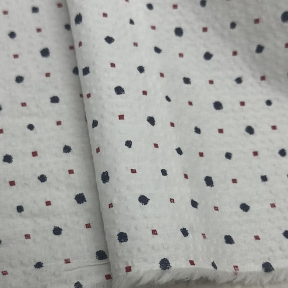 Print Textured cotton fabric by the yard
