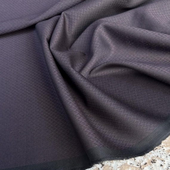 Jacquard worsted merino wool fabric by the yard