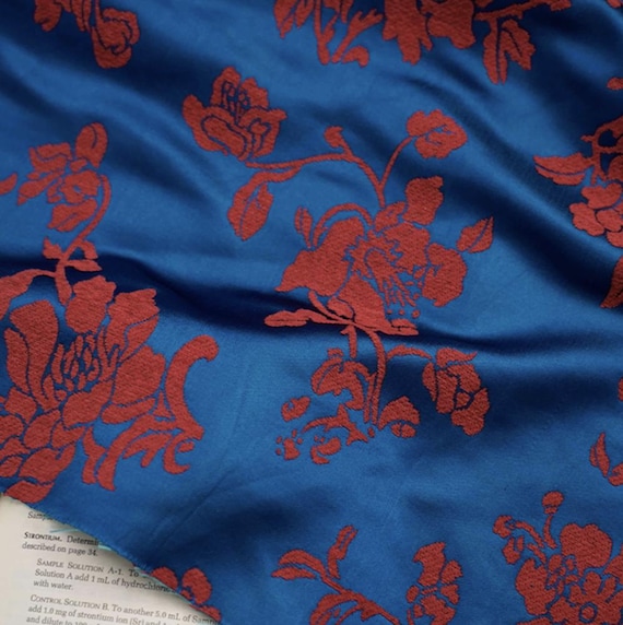 Jacquard brocade fabric by the yard
