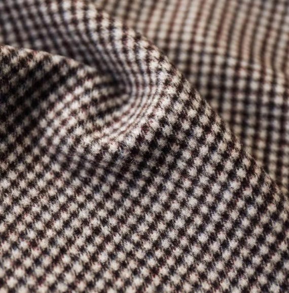 Plaid Wool fabric by the yard