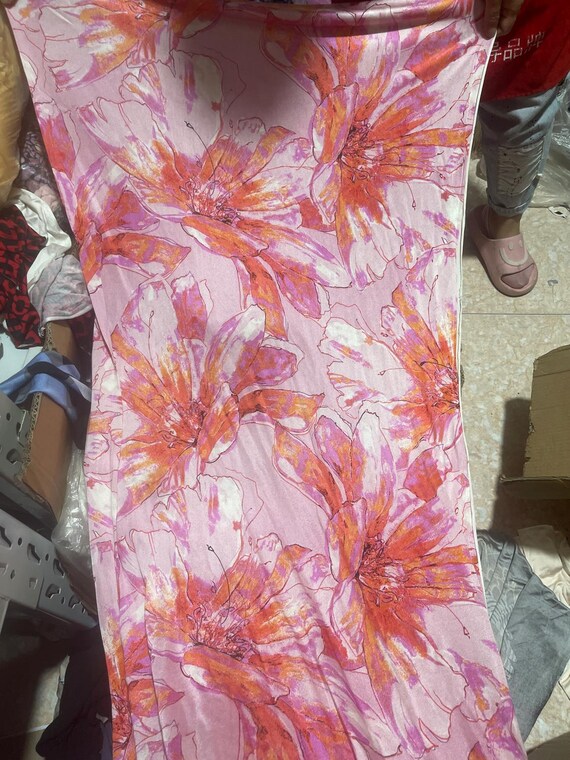 Print Knit silk fabric by the yard