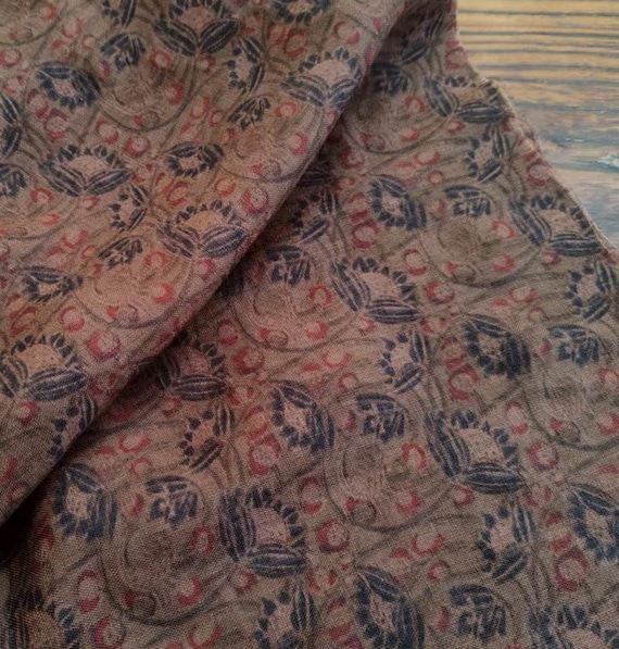 Print linen fabric by the yard