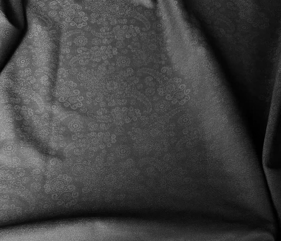 Jacquard Worsted Silk Wool fabric by the yard