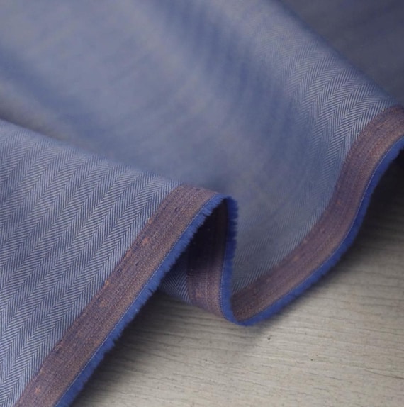 Herringbone cotton fabric by the yard