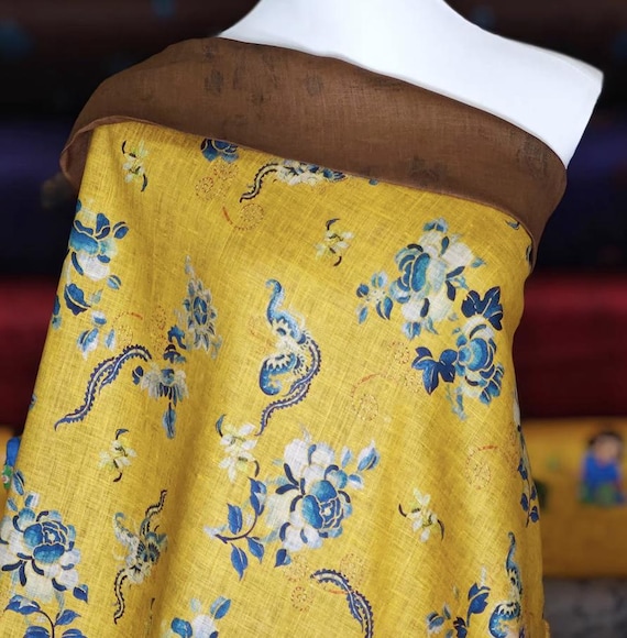 Print Hemp Fabric by the yard