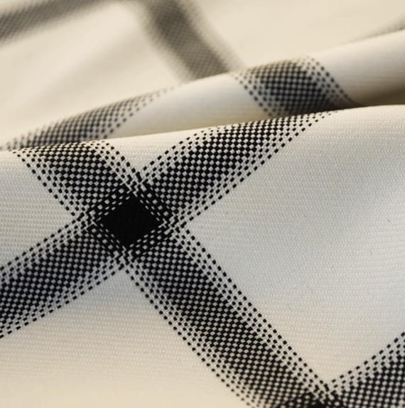 Plaid wool fabric by the yard