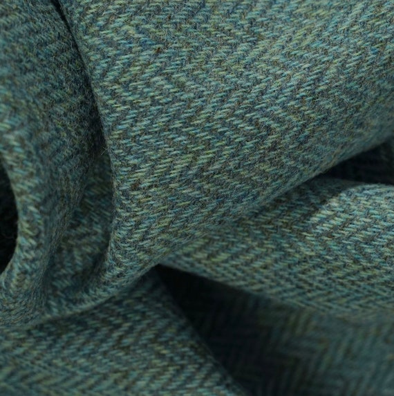 Herringbone wool fabric by the yard