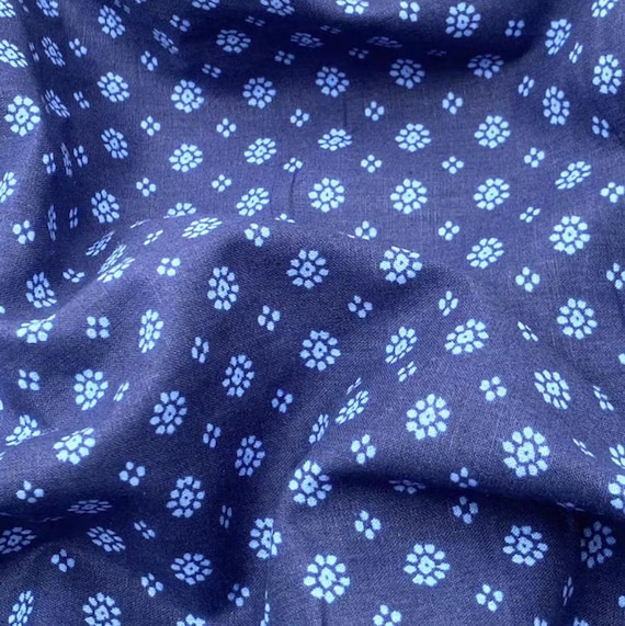 Print linen fabric by the yard