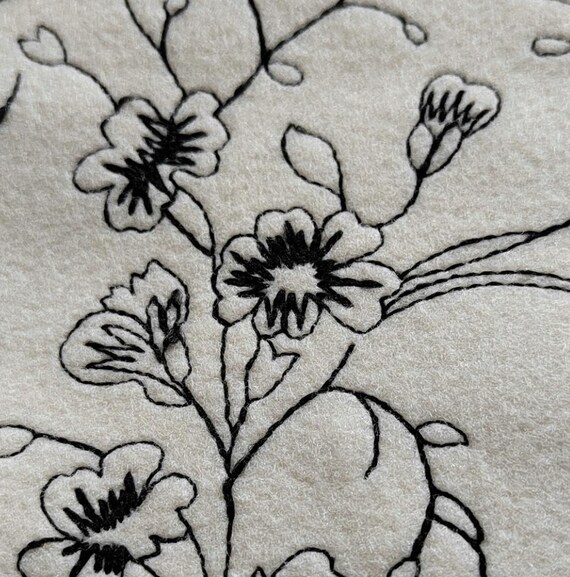 Flowers Embroidery fabric by the yard