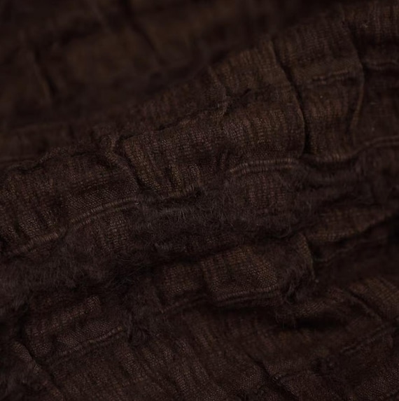 Jacquard Wool Linen fabric by the yard