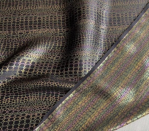 Jacquard metallic silk fabric by the yard
