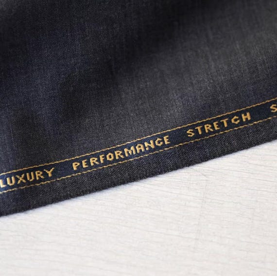 Gray Worsted Wool fabric by the yard SUITING Fabric