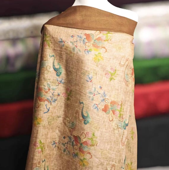 Print Hemp Fabric by the yard