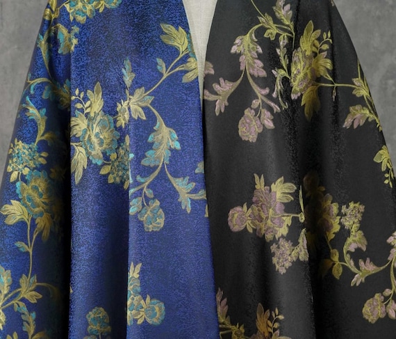 Jacquard brocade fabric by the yard