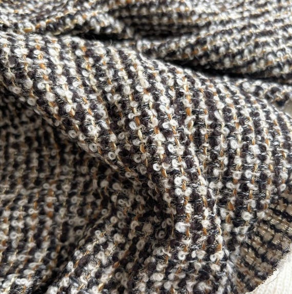 Tweed wool fabric by the yard
