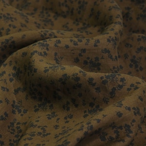 Print floral linen fabric by the yard