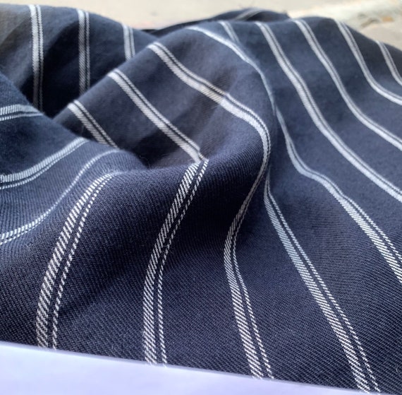 Striped ramie fabric by the yard