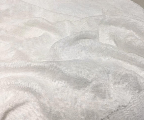 Knit linen jersey fabric by the yard