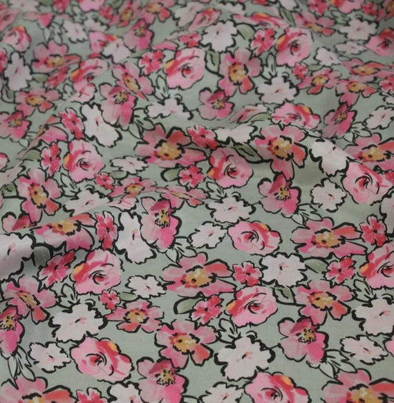Print cupra fabric, Print cupro fabric by the yard